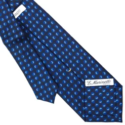 E.Marinella CRAVATTE|Cravatte Extra Long|CRAVATTA SARTORIALE EXTRA LONG IN SETA BLU SCURO Collezione heritage