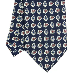 E.Marinella CRAVATTE|Cravatte Extra Long|CRAVATTA SARTORIALE EXTRA LONG IN SETA BLU SCURO Collezione heritage