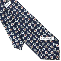 E.Marinella CRAVATTE|Cravatte Extra Long|CRAVATTA SARTORIALE EXTRA LONG IN SETA BLU SCURO Collezione heritage