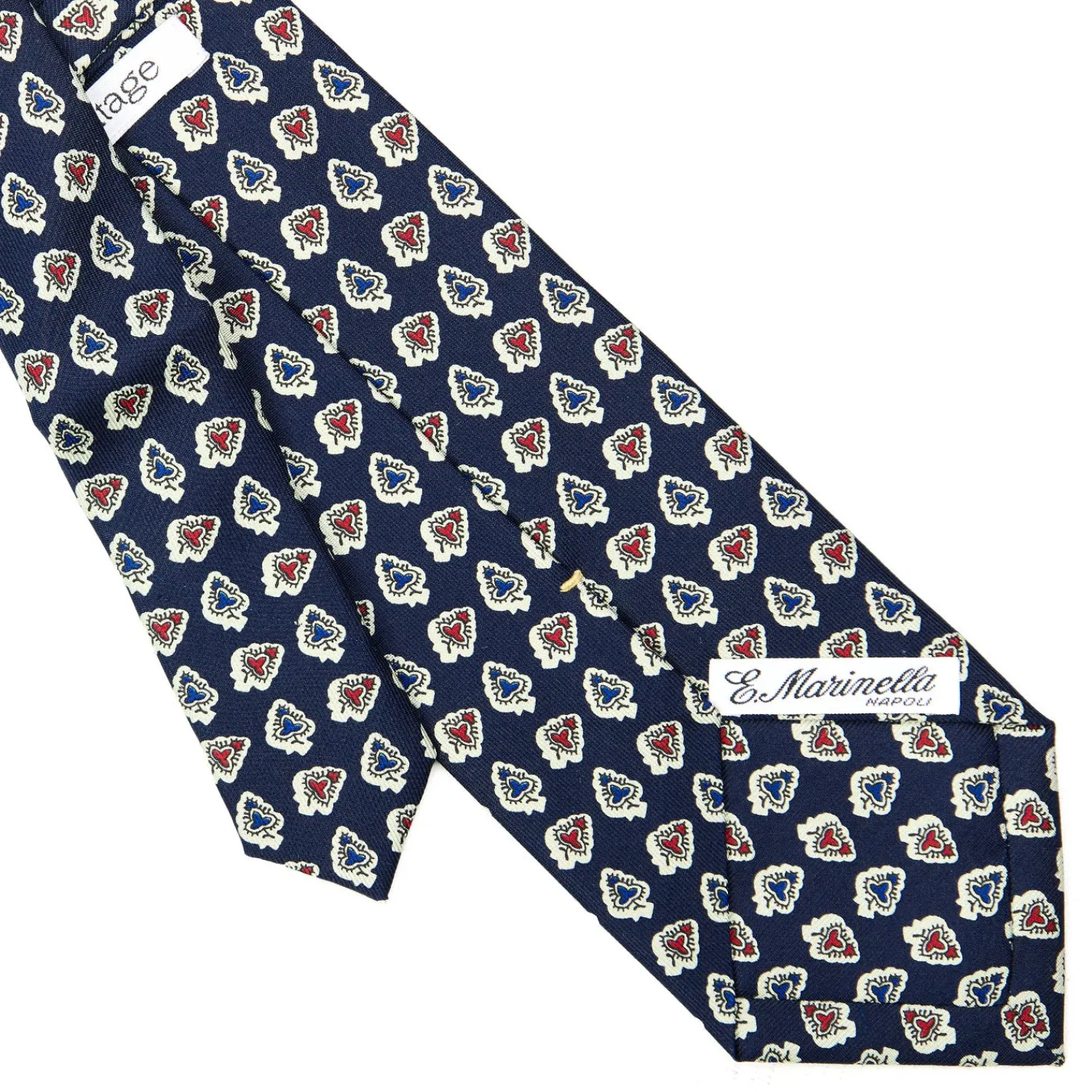 E.Marinella CRAVATTE|Cravatte Extra Long|CRAVATTA SARTORIALE EXTRA LONG IN SETA BLU SCURO Collezione heritage