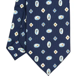 E.Marinella CRAVATTE|Cravatte Extra Long|CRAVATTA SARTORIALE EXTRA LONG IN SETA BLU SCURO Collezione heritage