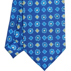 E.Marinella CRAVATTE|Cravatte Extra Long|CRAVATTA SARTORIALE EXTRA LONG IN SETA BLU Collezione heritage