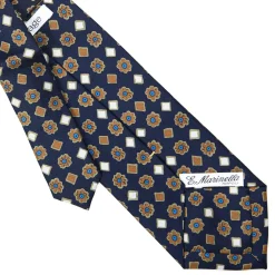 E.Marinella Cravatte Extra Long|CRAVATTE|CRAVATTA SARTORIALE EXTRA LONG IN SETA BLU SCURO Collezione heritage