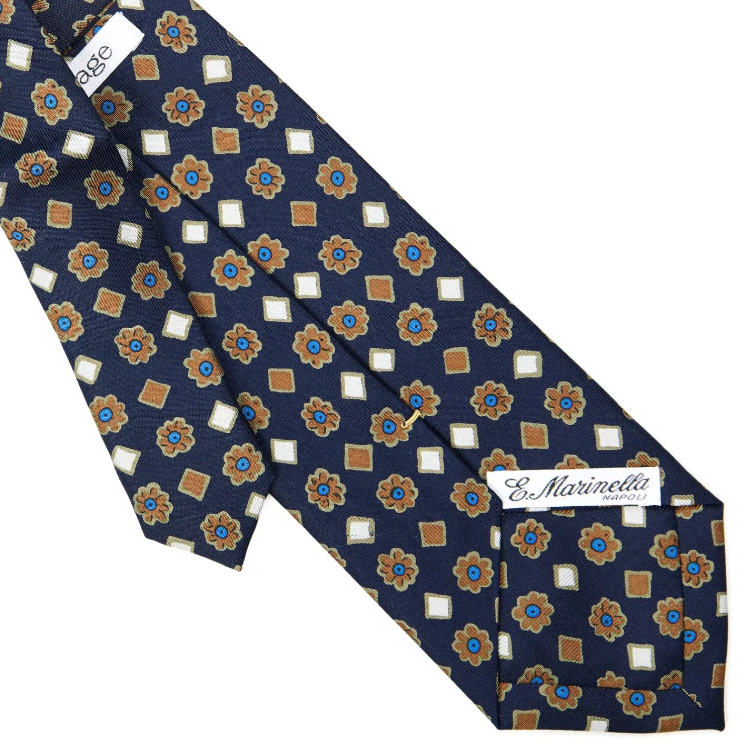 E.Marinella Cravatte Extra Long|CRAVATTE|CRAVATTA SARTORIALE EXTRA LONG IN SETA BLU SCURO Collezione heritage