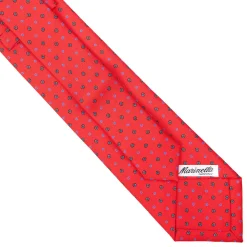 E.Marinella CRAVATTE|Cravatte Extra Long|CRAVATTA SARTORIALE EXTRA LONG IN SETA ROSSA Microfantasia fiore