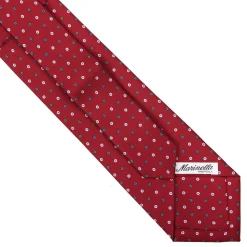 E.Marinella CRAVATTE|Cravatte Extra Long|CRAVATTA SARTORIALE EXTRA LONG IN SETA BORDEAUX Microfantasia fiore