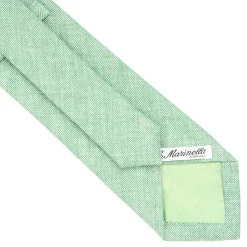 E.Marinella CRAVATTE|Cravatte In Lino E Cotone|CRAVATTA SARTORIALE IN LINO E COTONE VERDE CHIARO Tinta unita