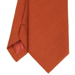 E.Marinella CRAVATTE|Cravatte In Lino E Cotone|CRAVATTA SARTORIALE IN LINO E COTONE ARANCIONE Tiunta unita
