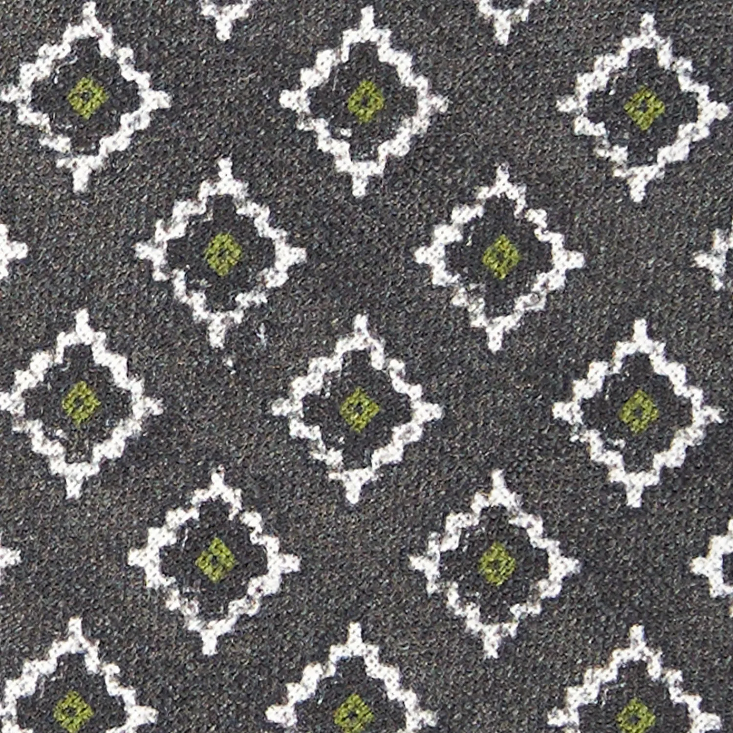 E.Marinella CRAVATTE|Cravatte In Lino E Cotone|CRAVATTA SARTORIALE IN LINO GRIGIO SCURO Macrofantasia geometrica