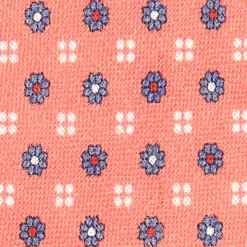 E.Marinella CRAVATTE|Cravatte In Lino E Cotone|CRAVATTA SARTORIALE IN LINO ROSA Microfantasia fiore