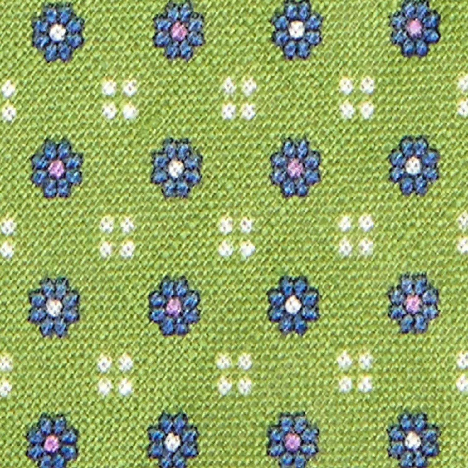 E.Marinella CRAVATTE|Cravatte In Lino E Cotone|CRAVATTA SARTORIALE IN LINO VERDE Microfantasia fiore