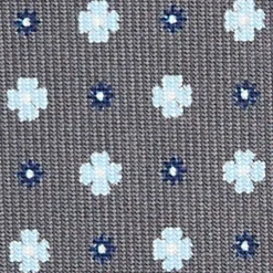E.Marinella CRAVATTE|Cravatte In Seta Stampata|CRAVATTA SARTORIALE IN SETA GRIGIO SCURO Microfantasia fiore