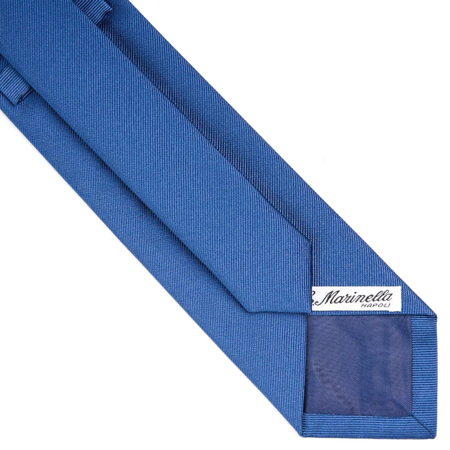 E.Marinella CRAVATTE|Cravatte In Seta Jacquard|CRAVATTA SARTORIALE IN SETA JACQUARD BLUETTE Tinta unita