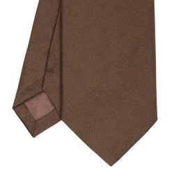 E.Marinella CRAVATTE|Cravatte In Seta Jacquard|CRAVATTA SARTORIALE IN SETA JACQUARD MARRONE SCURO Tinta unita