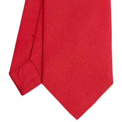 E.Marinella CRAVATTE|Cravatte In Seta Jacquard|CRAVATTA SARTORIALE IN SETA JACQUARD ROSSA Tinta unita