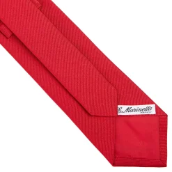 E.Marinella CRAVATTE|Cravatte In Seta Jacquard|CRAVATTA SARTORIALE IN SETA JACQUARD ROSSA Tinta unita