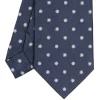 E.Marinella CRAVATTE|Cravatte In Seta Jacquard|CRAVATTA SARTORIALE IN SETA JACQUARD BLU Con fiocco di neve