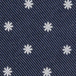 E.Marinella CRAVATTE|Cravatte In Seta Jacquard|CRAVATTA SARTORIALE IN SETA JACQUARD BLU Con fiocco di neve