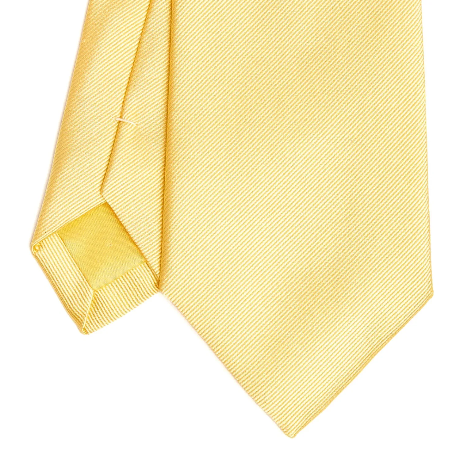 E.Marinella CRAVATTE|Cravatte In Seta Jacquard|CRAVATTA SARTORIALE IN SETA JACQUARD GIALLA Tinta unita