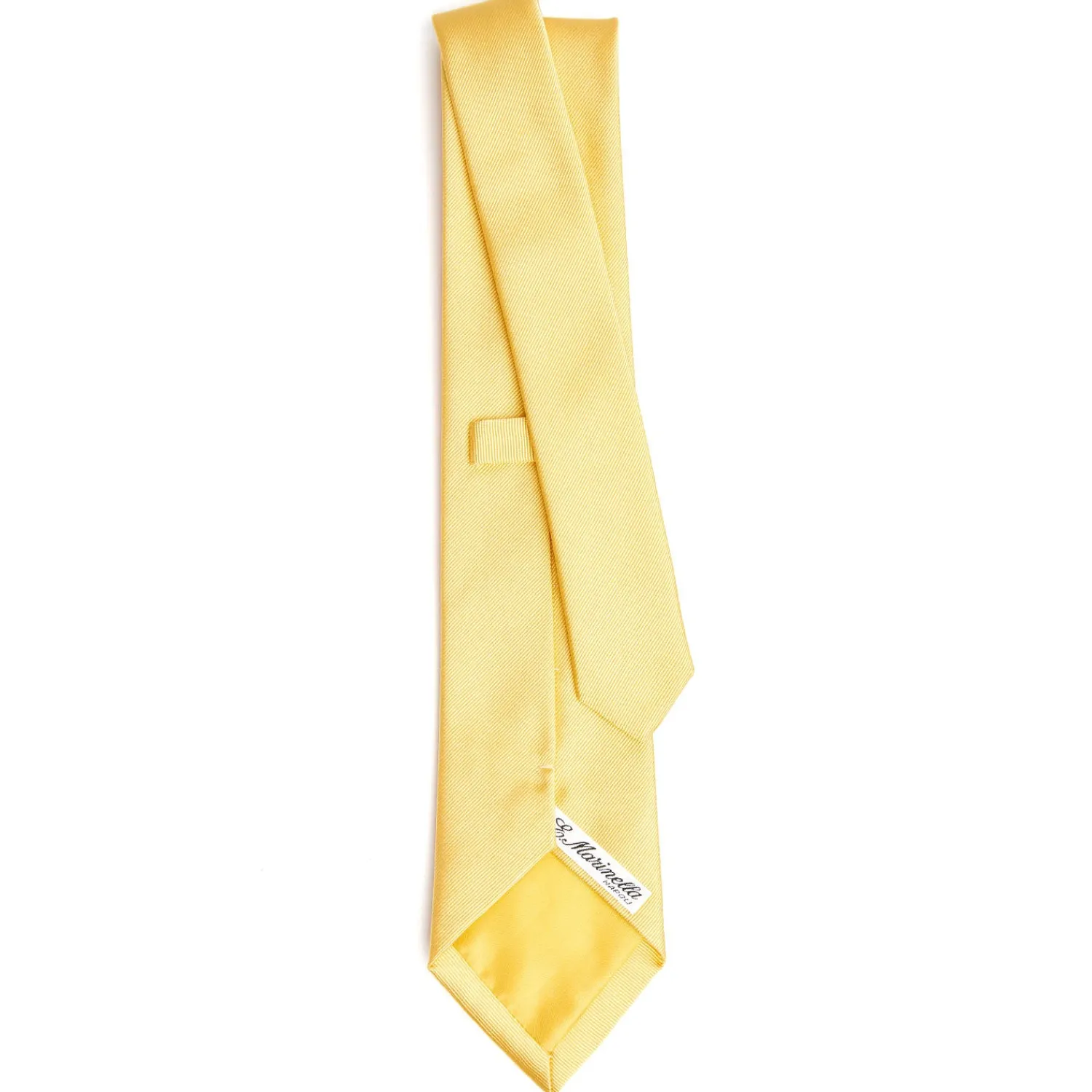 E.Marinella CRAVATTE|Cravatte In Seta Jacquard|CRAVATTA SARTORIALE IN SETA JACQUARD GIALLA Tinta unita