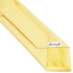 E.Marinella CRAVATTE|Cravatte In Seta Jacquard|CRAVATTA SARTORIALE IN SETA JACQUARD GIALLA Tinta unita