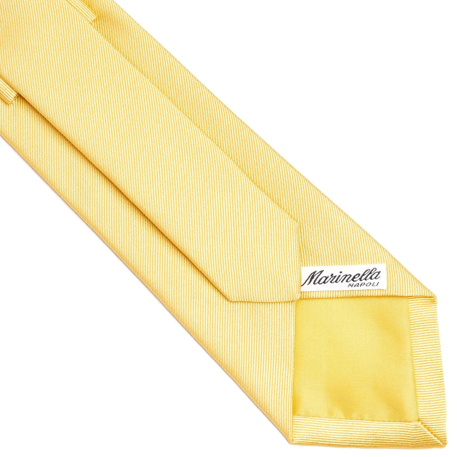 E.Marinella CRAVATTE|Cravatte In Seta Jacquard|CRAVATTA SARTORIALE IN SETA JACQUARD GIALLA Tinta unita
