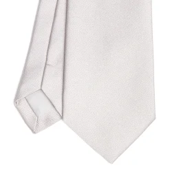 E.Marinella CRAVATTE|Cravatte In Seta Jacquard|CRAVATTA SARTORIALE IN SETA JACQUARD GRIGIO CHIARO Tinta unita