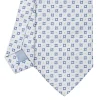 E.Marinella CRAVATTE|Cravatte In Seta Jacquard|CRAVATTA SARTORIALE IN SETA JACQUARD AZZURRA Microfantasia fiore