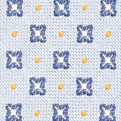 E.Marinella CRAVATTE|Cravatte In Seta Jacquard|CRAVATTA SARTORIALE IN SETA JACQUARD AZZURRA Microfantasia fiore