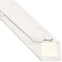 E.Marinella CRAVATTE|Cravatte In Seta Jacquard|CRAVATTA SARTORIALE IN SETA JACQUARD BIANCA Tinta unita