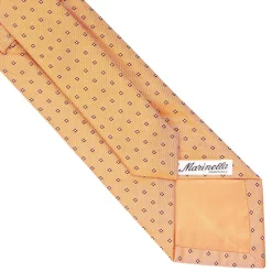 E.Marinella CRAVATTE|Cravatte In Seta Jacquard|CRAVATTA SARTORIALE IN SETA JACQUARD ARANCIONE Microfantasia fiore