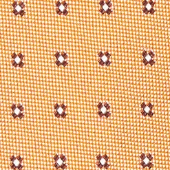 E.Marinella CRAVATTE|Cravatte In Seta Jacquard|CRAVATTA SARTORIALE IN SETA JACQUARD ARANCIONE Microfantasia fiore