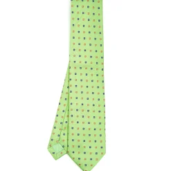 E.Marinella CRAVATTE|Cravatte In Seta Jacquard|CRAVATTA SARTORIALE IN SETA JACQUARD VERDE CHIARO Microfantasia fiore