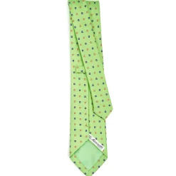 E.Marinella CRAVATTE|Cravatte In Seta Jacquard|CRAVATTA SARTORIALE IN SETA JACQUARD VERDE CHIARO Microfantasia fiore