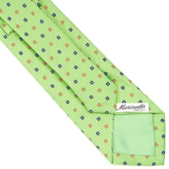 E.Marinella CRAVATTE|Cravatte In Seta Jacquard|CRAVATTA SARTORIALE IN SETA JACQUARD VERDE CHIARO Microfantasia fiore