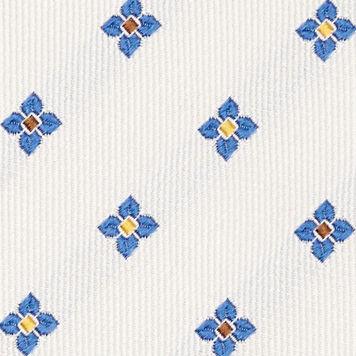 E.Marinella CRAVATTE|Cravatte In Seta Jacquard|CRAVATTA SARTORIALE IN SETA JACQUARD BIANCA Macrofantasia fiore