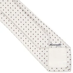 E.Marinella CRAVATTE|Cravatte In Seta Jacquard|CRAVATTA SARTORIALE IN SETA JACQUARD BIANCA Microfantasia fiore