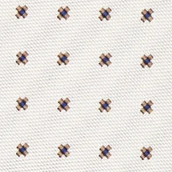 E.Marinella CRAVATTE|Cravatte In Seta Jacquard|CRAVATTA SARTORIALE IN SETA JACQUARD BIANCA Microfantasia fiore