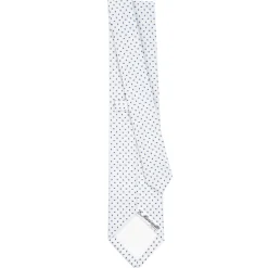 E.Marinella CRAVATTE|Cravatte In Seta Jacquard|CRAVATTA SARTORIALE IN SETA JACQUARD BIANCA Microfantasia geometrica