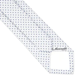 E.Marinella CRAVATTE|Cravatte In Seta Jacquard|CRAVATTA SARTORIALE IN SETA JACQUARD BIANCA Microfantasia geometrica