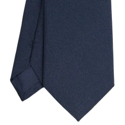 E.Marinella CRAVATTE|Cravatte In Seta Jacquard|CRAVATTA SARTORIALE IN SETA JACQUARD BLU SCURO Tinta unita