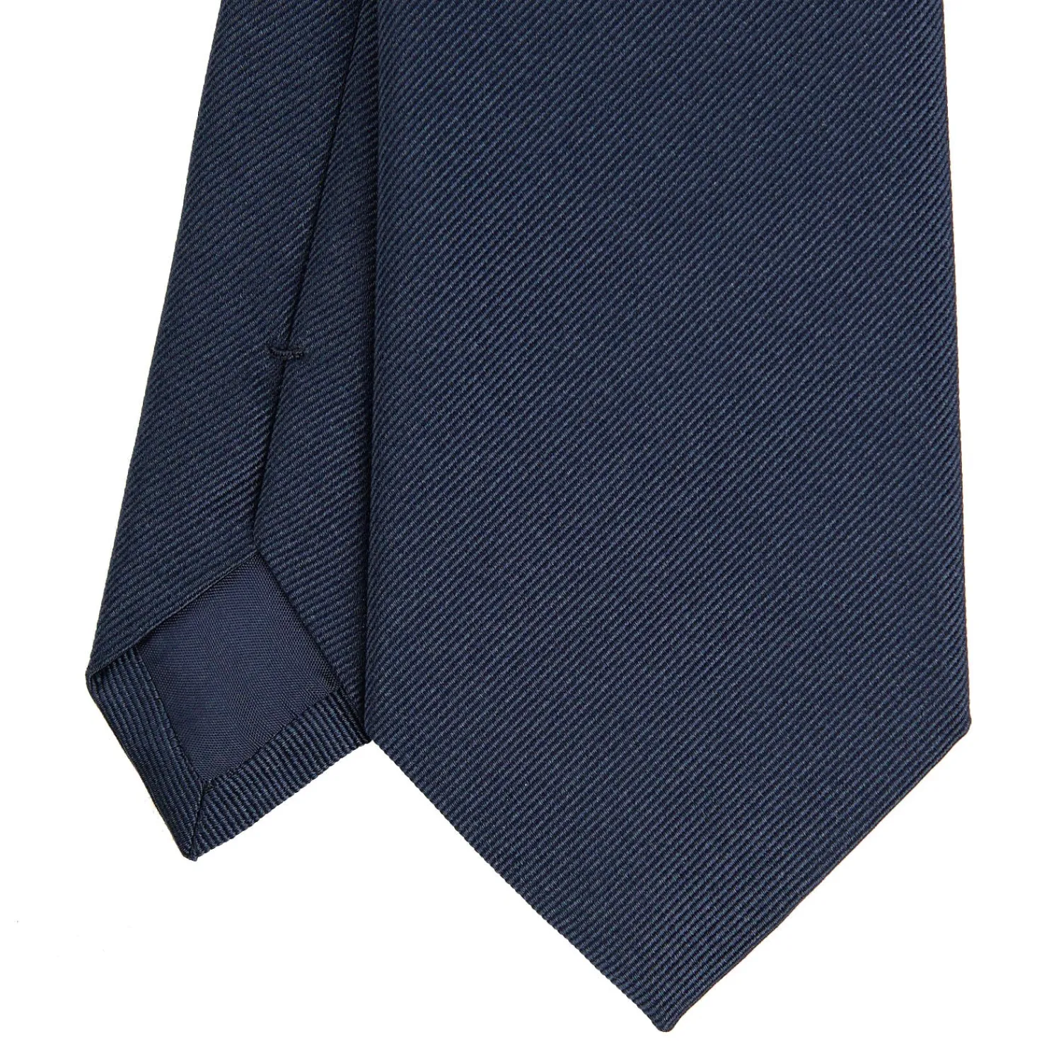 E.Marinella CRAVATTE|Cravatte In Seta Jacquard|CRAVATTA SARTORIALE IN SETA JACQUARD BLU SCURO Tinta unita