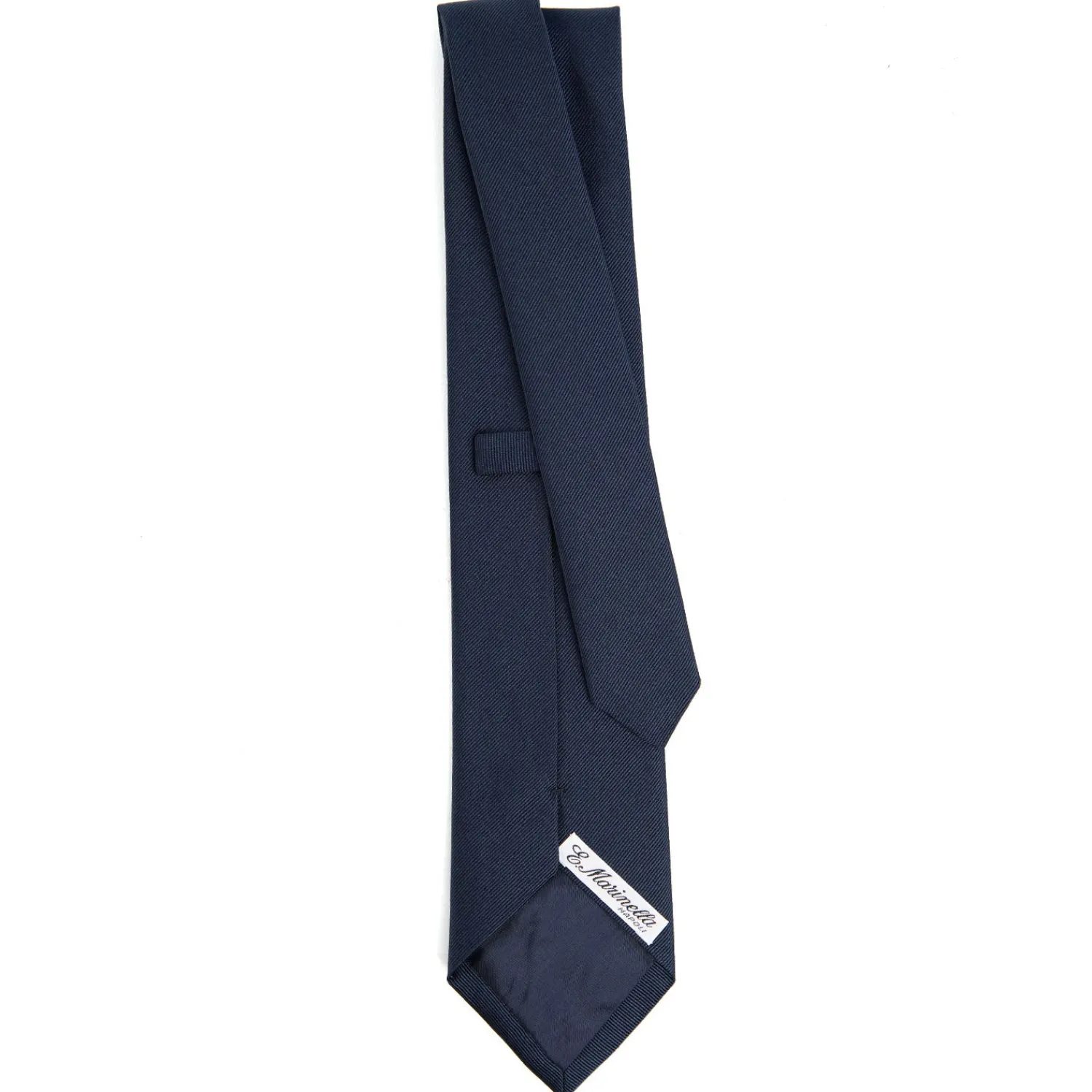 E.Marinella CRAVATTE|Cravatte In Seta Jacquard|CRAVATTA SARTORIALE IN SETA JACQUARD BLU SCURO Tinta unita