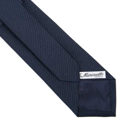 E.Marinella CRAVATTE|Cravatte In Seta Jacquard|CRAVATTA SARTORIALE IN SETA JACQUARD BLU SCURO Tinta unita