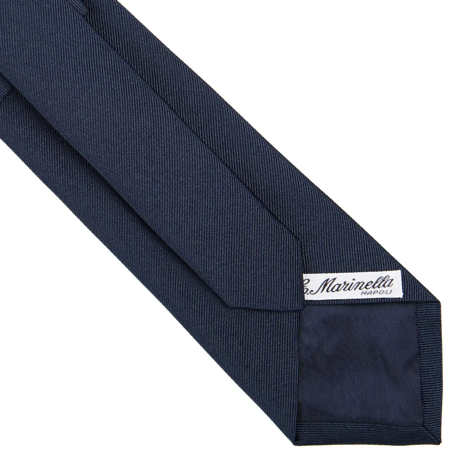 E.Marinella CRAVATTE|Cravatte In Seta Jacquard|CRAVATTA SARTORIALE IN SETA JACQUARD BLU SCURO Tinta unita
