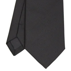 E.Marinella CRAVATTE|Cravatte In Seta Jacquard|CRAVATTA SARTORIALE IN SETA JACQUARD NERA Tinta unita