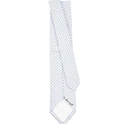 E.Marinella CRAVATTE|Cravatte In Seta Jacquard|CRAVATTA SARTORIALE IN SETA JACQUARD BIANCA Microfantasia fiore