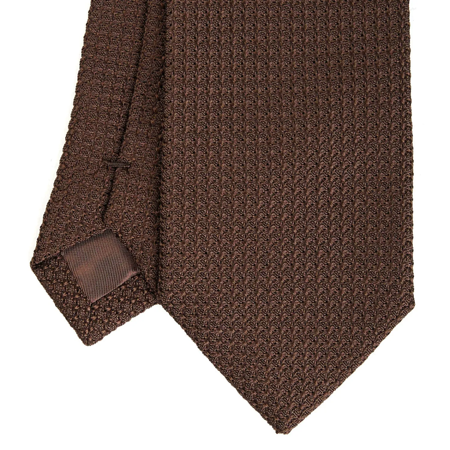 E.Marinella CRAVATTE|Cravatte In Garza E Tricot|CRAVATTA SARTORIALE MARRONE SCURO In garza di seta