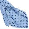 E.Marinella CRAVATTE|Cravatte 7 Pieghe|CRAVATTA SARTORIALE 7 PIEGHE IN SETA AZZURRA Microfantasia fiore