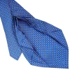 E.Marinella CRAVATTE|Cravatte 9 Pieghe|CRAVATTA SARTORIALE 9 PIEGHE IN SETA BLUETTE Microfantasia fiore